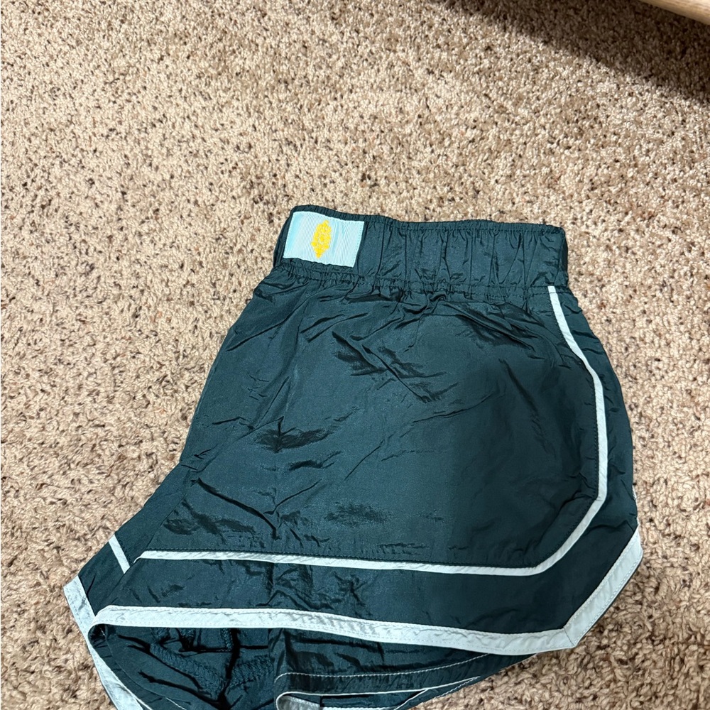 FP Movement by Free People Dark Green Shorts with White Trim